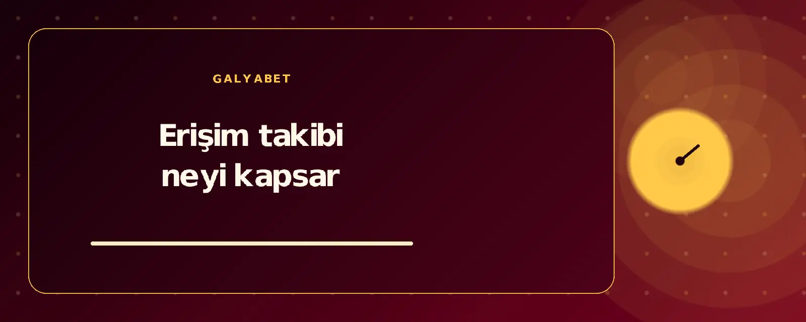 Erişim takibi neyi kapsar galyabetguncelgiris.com